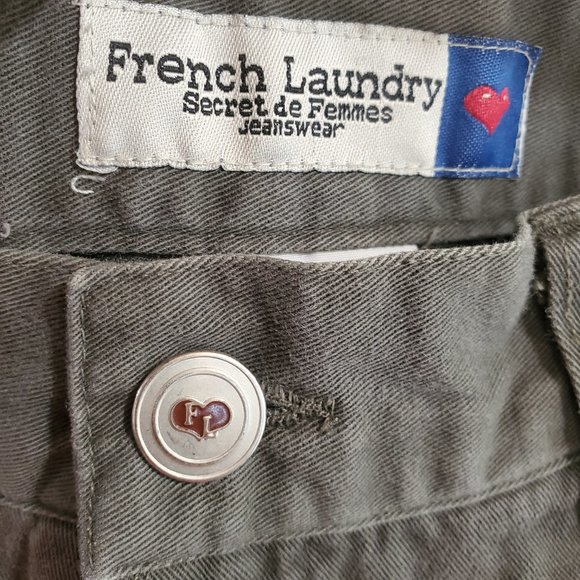 French Laundry Women's Olive Green Mid Rise Cargo Shorts Sz 7/8 - Picture 5 of 6